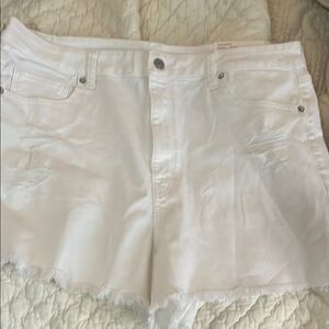 Women's White Denim Shorts